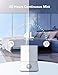 TaoTronics 26dB Quiet Humidifiers for Bedroom, 4L Ultrasonic Cool Mist Humidifier, 12-50 Hours, Easy to Clean, Nano-Coating, 360° Nozzle, Auto Shut-Off [Upgraded](White)