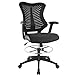 Poly and Bark Correna Drafting Chair in Mesh, Black