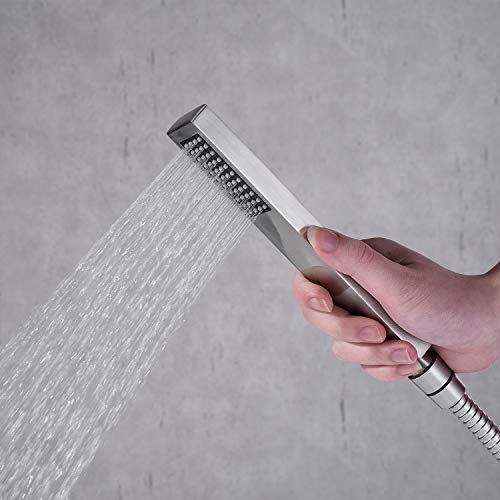 Wowkk Freestanding Bathtub Faucet Waterfall Tub Filler Brushed Nickel