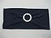 SheYang 100PCS Navy Stretch Chair Sashes Bows Elastic Chair Bands with Buckle Slider Sashes Bows for Wedding Hotel Banquet Birthday Party Decorations (100PCS, Navy Blue)