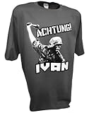 Mens Achtung Ivan German Soldier Ww2 Russian Army by Achtung T Shirt LLC