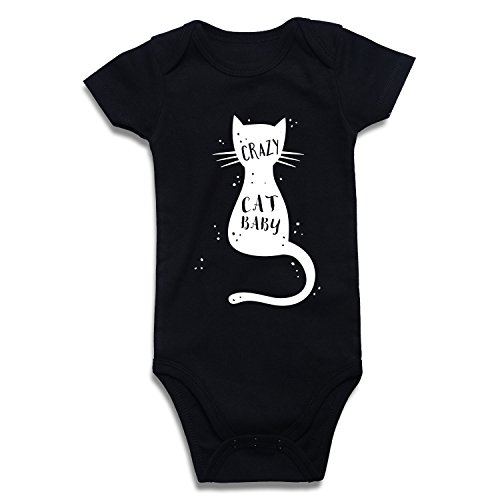 SOBOWO Funny Words Infant Baby Bodysuit One Piece Shirt for Newborn Girls Boys (18-24 Months, Crazy Cat Baby) - Thumbnail 6