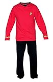 Star Trek Adult Scotty Officer Uniform Red Pajama Set Medium