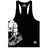 HASIDING Mens Muscular Black Workout Stringer Bodybuilding Gym Tank Tops X-Large