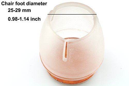Maydahui 36PCS Round Chair Leg Floor Protector Rubber Caps Silicone Table Pads Furniture Circular Feet Covers ( Size 1 to 1-1/7 Inches)