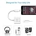 2-in-1 Headphone Adapter for IP 7/8 / X / 7 Plus / 8 Plus, Double 8 Pin Ports for Headphone Splitter Audio and Charge Adapter. (Compatible iOS 10.3 and Later)-White