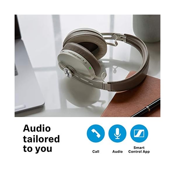 Sennheiser-Momentum-3-Wireless-Noise-Cancelling-Headphones-with-Alexa-built-in-Auto-OnOff-Smart-Pause-Functionality-and-Smart-Control-App-Sandy-White Sennheiser Momentum 3 Wireless Over-Ear Wireless Headphones, White (Sandy White)