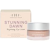 FarmHouse Fresh Eye Cream. Under Eye Cream with Hyaluronic Acid, Vitamin C, Bakuchiol Stunning Dawn Brightening Eye Cream, 0.5 Oz