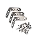 eBoot 40 40 mm 90 Degree Right Angle Brackets Stainless Steel Corner Braces with Screws, 10 Pack