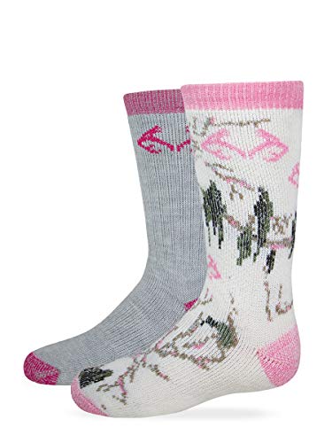 Realtree Girls Camo Boot Socks, Pink Camo, Small