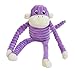 ZippyPaws - Spencer The Crinkle Monkey Dog Toy, Squeaker and Crinkle Plush Toy - Purple, Small primary