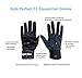 FINGER TEN Horse Riding Gloves Kids Boys Girls Equestrian Ride Youth 1 Pair, Color Black Blue Summer Comfortable Grip for Kid Age 5-13