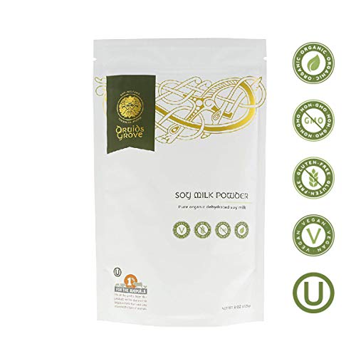 Druids Grove ORGANIC Soy Milk Powder ☮ Vegan ⊘ Non-GMO ❤ Gluten-Free ✡ OU Kosher Certified - 8 oz.