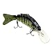 Rose Kuli Life Like Hard Body Swim Multi Jointed Hard Fishing Lure Hook Size #6 Bronze, 3.8"