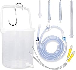 TopQuaFocus 2L Plastic Enema Bucket Kit for Colon