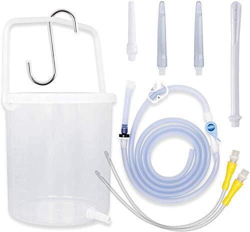 TopQuaFocus 2L Plastic Enema Bucket Kit for Colon