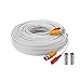 WildHD 2x200ft All-in-One Siamese BNC Video and Power Security Camera Cable BNC Extension Wire Cord with 2 Female Connetors for All HD CCTV DVR Surveillance System (200ft 2pack Cable, White)