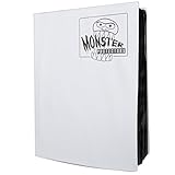 Mega Monster Binder XL Size Soft Cover (Twice as Large)- Holds 720 Cards- 9 Pocket Trading Card Album for Yugioh, Magic and Pokemon- White