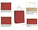 BagDream Gift Bags 8x4.25x10.5 Inches 25Pcs Paper Shopping Bags, Kraft Bags, Retail Bags, Red Stripes Paper Bags with Handles, Recycled Paper Gift Bags