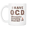 ArtsyMod OCD OBSESSIVE CAMPING DISORDER Premium Coffee Mug, PERFECT FUN GIFT for the Camping Lover! Attractive Durable White Ceramic Mug
