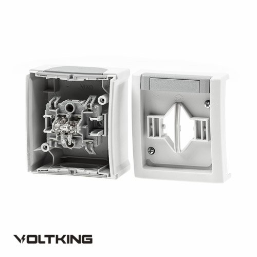 Aufputz Serienschalter Feuchtraum IP54, Modell Pacific, grau – Bild 6
