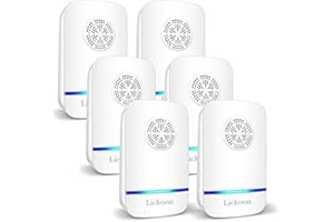 6 Packs Ultrasonic Pest Repeller, Lickoon Electronic Pest Repellent Plug in Indoor Pest Control for Insect, Roaches, Mice, Sp