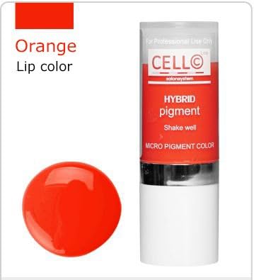 CELL LINE Hybird pigment color - Semi permanent pigment make up &amp; Tattoo ink 21 color 10ml (Orange)