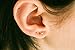 ONDAISY 14k Rhodium Plated Simulated Diamond Cz Jasmin Daisy Leaf Flower Ear Studs Post Ball Barbell Piercing for Women