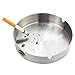 Ashtray, Newness Stainless Steel Tabletop Decoration Unbreakable Home Ashtray, 4.7 Inches (12 cm)