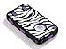 Pandamimi ULAK(™) Hard Hybrid Case Cover Black White Zebra Black Silicone TUFF case for Apple iPhone 4 4S + Front and Back Screen Protector