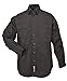 5.11 Tactical Long Sleeve Work Shirt, 100% Cotton Canvas, Black, Medium, Style 72157