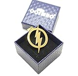 Cosplaywho Superhero The Flash Pendant Necklace Titanium Steel (Gold Color)