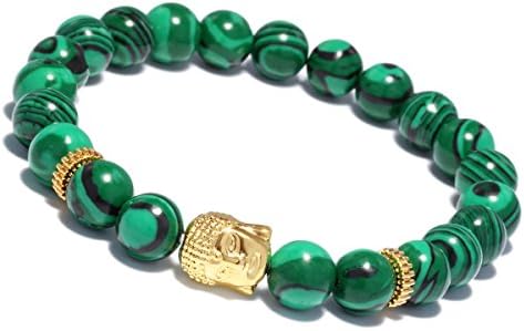YUXI Lava Rock Beads Bracelets Matte Agate Elastic Energy Beaded Stretch Bracelet Jewelry for Women Men