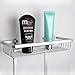 KES Aluminum Bathroom 2-Tier Shelf Basket Wall Mounted Silver Sand-Sprayed, A4026B