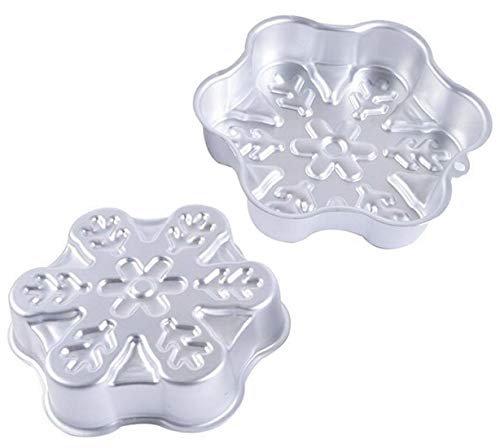 WJSYSHOP 9 Inch Snowflake Shaped Aluminum 3D Cake Mold Baking Mould Tin Cake Pan - Snowflake
