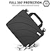 UZBL 11-11.6 inch EVA Work-in Laptop Sleeve and Case with Carrying Handle and Strap for Chromebook, Ultrabook and Notebooks, Designed for Students, Classrooms and Business, Black Nylon (Black PU)
