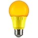 Sunlite 80149 LED A19 Colored Light Bulb, 3 Watts (25w Equivalent), E26 Medium Base, Non-Dimmable, UL Listed, Party Decoration, Holiday Lighting, 1 Count, Amber