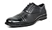 Bruno MARC Men's Oxford Modern Classic Lace Up Leather Lined Perforated Cap-Toe Dress Oxfords Shoes