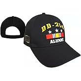 DD 214 National Defense All Branches Military Approved Embroidered Black Cap Licensed