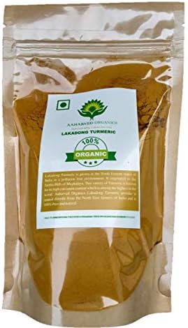 Aaharved Organic Lakadong Turmeric Powder, 100 Grams(3.52 OZ) -USDA certified