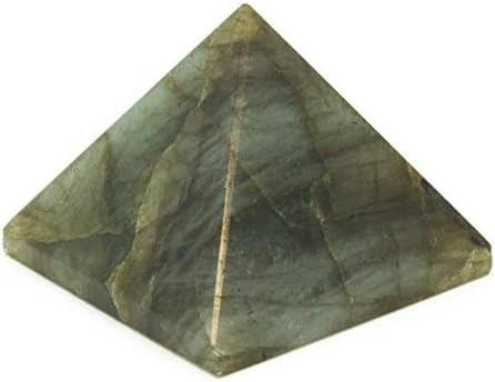 SHIVANSH CREATIONS Crystals and Healing Stones, Crystal Pyramid for Meditation and Yoga, Healing Crystals Set for Positive Energy, Pyramid with User Manual (Labradorite 25-30mm)
