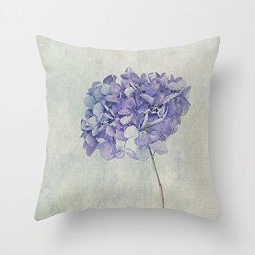 Haronng 18" X 18" Beautiful Blue Hydrangea Pillow Case Cushion Cover Home Sofa Decorative