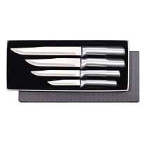 Rada Cutlery Wedding Register Knife Gift Set &ndash; 4 Stainless Steel Culinary Knives With Silver Aluminum Handle Made in the USA