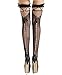 RICHTOER Sexy Thigh High Stockings Hollow Out Tights Lace Top Womens Fishnet Mesh Printed Transparent Tights