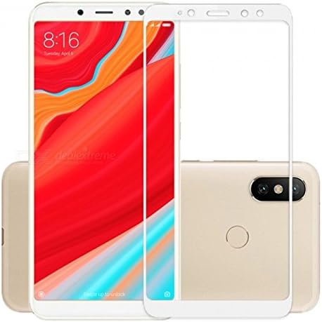 Tingtong Full Glue, Full Coverage Edge-to-Edge 5D Tempered Glass Screen Protector for Xiaomi Mi Redmi Y2 (White)