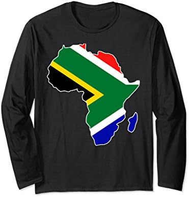 Unisex South Africa flag map t-shirt African map t-shirt Small Black