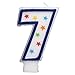 Amscan #7 Flat Molded Candle |Birthday |Anniversary