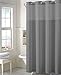 Hookless Mystery Ez-On Fabric Shower Curtain, Frost Grey