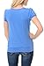 Shamaim Women Scoop Neck Short-Sleeves Front Pleated Top