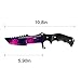 CIMA Huntsman CS:GO Knife, Multi-Color Full Tang Fixed Blade Tactical Knife, 10.8 in (Doppler)
